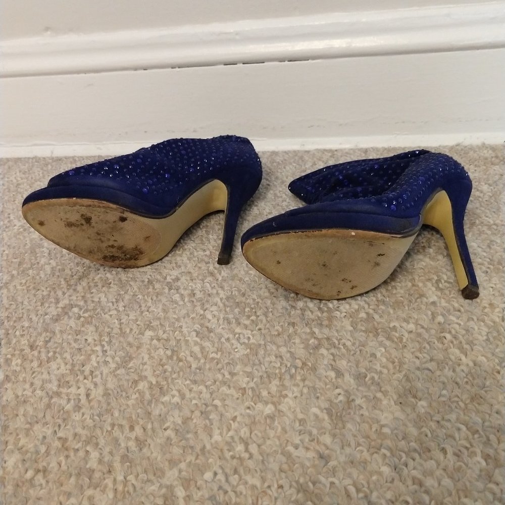 Open-Toe Rhinestone Ankle Booties - Picture 3 of 7